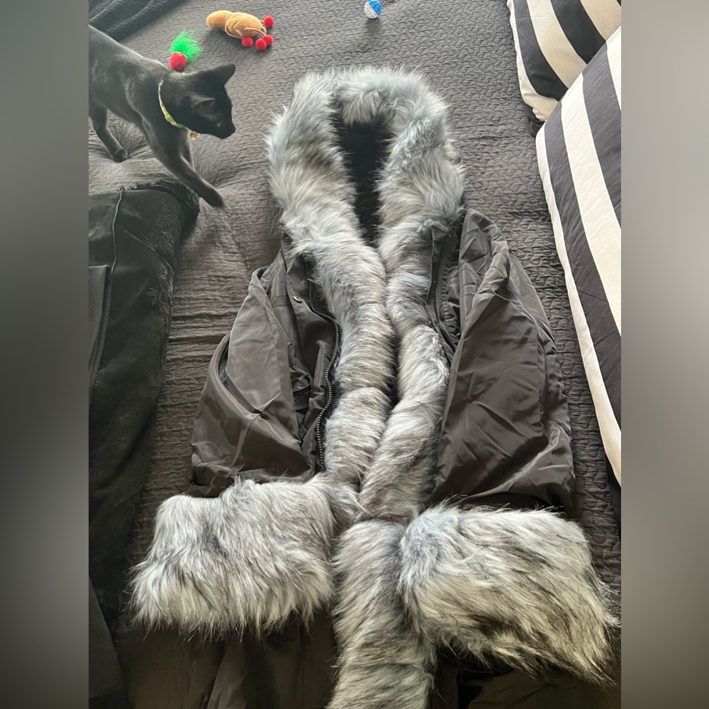 Fur lined puff jacket